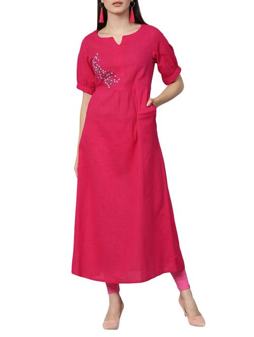 a-line embroidered kurta - 15436831 - Very Small Image - 1