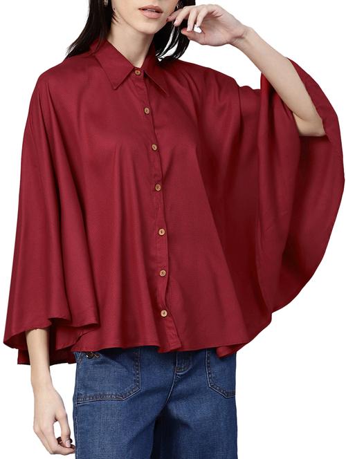shirt collar button down cape - 15436890 - Very Small Image - 1