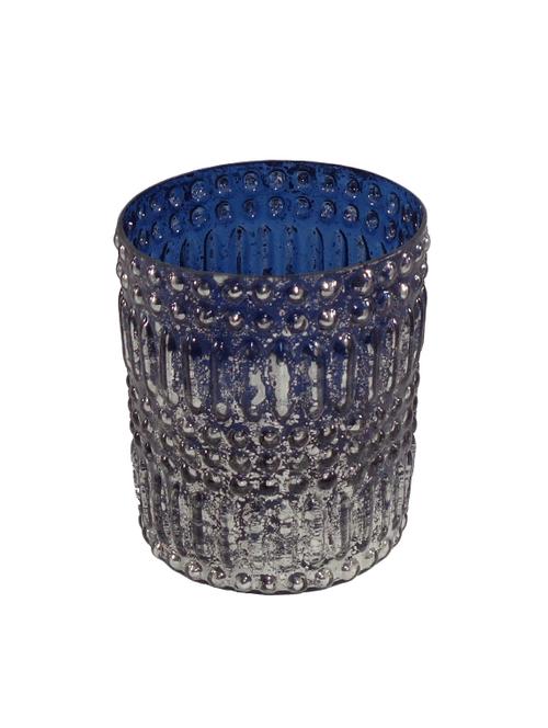 murcury silver blue glass tea light holder by deco dreamz - 15437049 - Very Small Image - 1