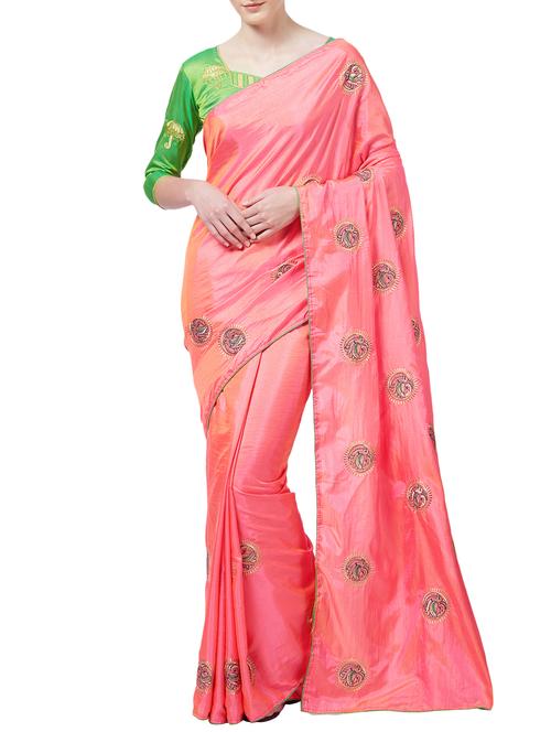 women's embroidered saree with blouse - 15437876 - Very Small Image - 1