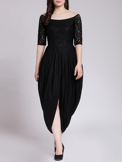 lace boat neck tulip dress - 15438058 - Very Small Image - 1