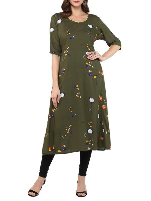 a-line printed kurta - 15439096 - Very Small Image - 1