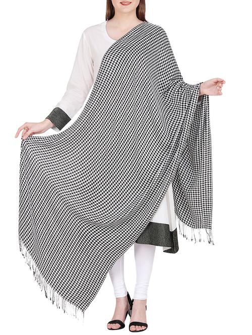 houndstooth jacquard shawl - 15439333 - Very Small Image - 1