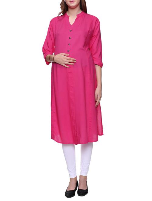 pink viscose maternity wear - 15439846 - Very Small Image - 1