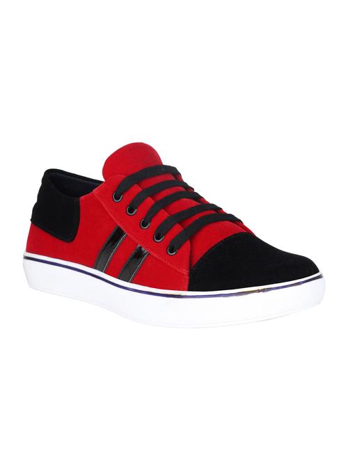 red velvet lace up sneakers - 15439998 - Very Small Image - 1
