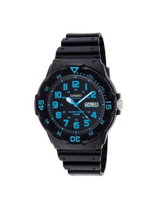 casio enticer analog black dial men's watch - mrw-200h-2bvdf (a742) - 15440314 - Very Small Image - 1