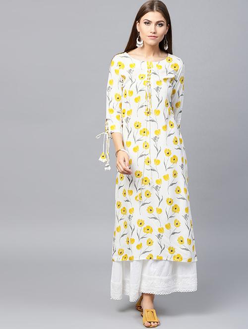 printed straight kurta - 15440545 - Very Small Image - 1