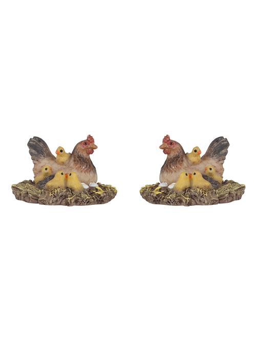 miniature fairy garden hen and chicks ( set of 2) - 15440832 - Very Small Image - 1