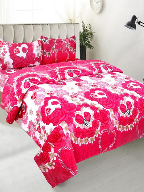 polycotton 180 tc double bedsheet with 2 pillow covers - 15441777 - Very Small Image - 1