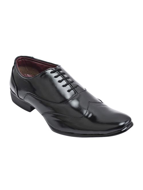 black leatherette lace-up brouges - 15442341 - Very Small Image - 1