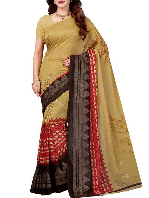 paisley foil printed saree - 15443624 - Very Small Image - 1