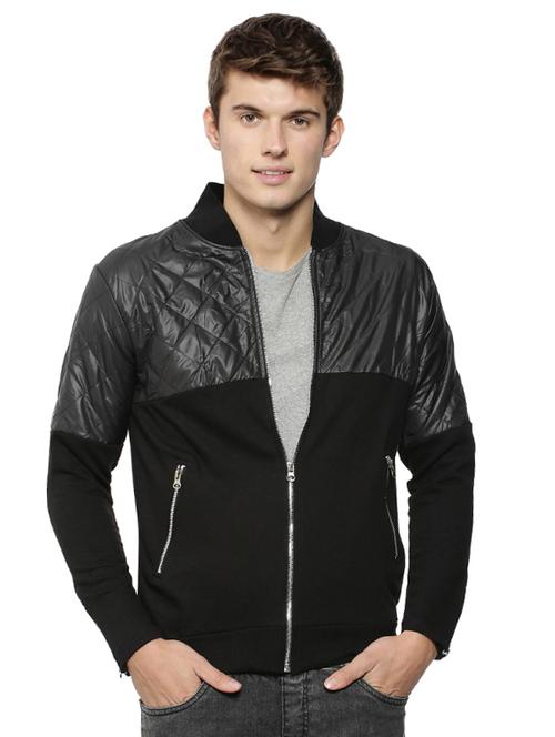 black cotton bomber jacket - 15443860 - Very Small Image - 1