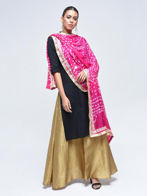 pink art silk dupatta - 15444198 - Very Small Image - 1