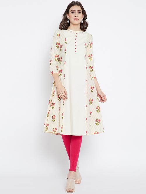 a-line printed kurta - 15444320 - Very Small Image - 1