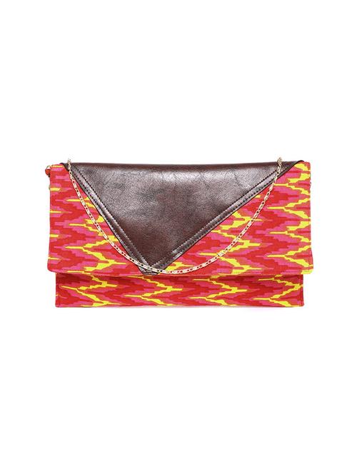 red canvas envelope clutch - 15444849 - Very Small Image - 1