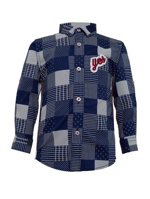 navy blue cotton shirt - 15448673 - Very Small Image - 1