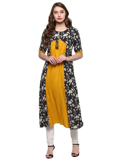 a-line printed kurta - 15452113 - Very Small Image - 1