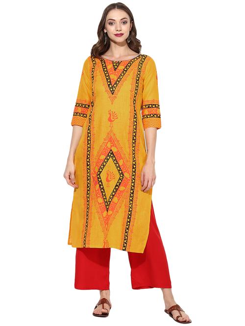 straight printed kurta - 15454810 - Very Small Image - 1