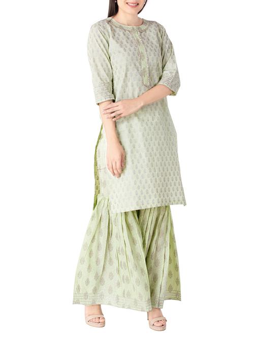 gota patti kurta sharara set - 15455261 - Very Small Image - 1