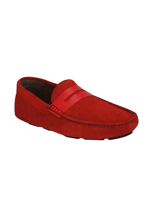 red suede slip on loafers - 15455467 - Very Small Image - 1