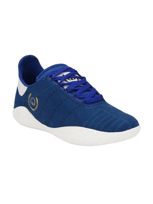 navy leatherette sport shoes - 15455944 - Very Small Image - 1