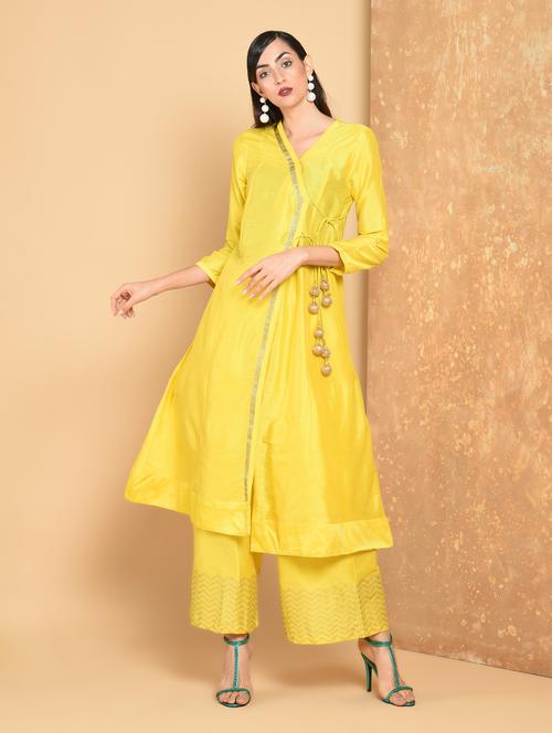 angrakha with block printed palazzo - 15456325 - Very Small Image - 1