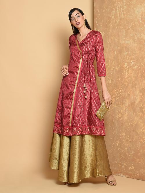 angrakha block print kurta - 15456331 - Very Small Image - 1