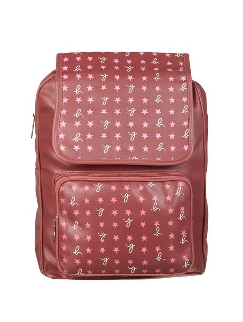 maroon leatherette (pu) regular backpack - 15456624 - Very Small Image - 1