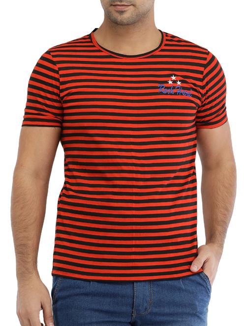 red cotton striped t-shirt - 15456643 - Very Small Image - 1