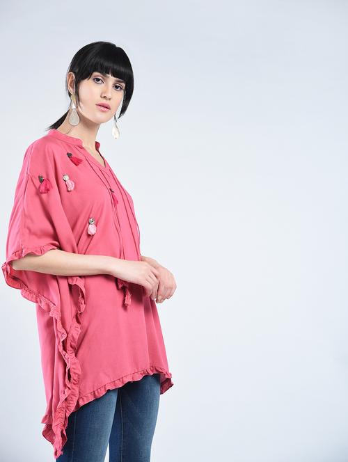 pink tassel kaftan - 15457479 - Very Small Image - 1
