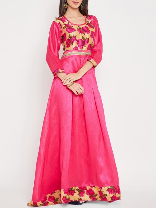 anarkali floral kurta - 15458132 - Very Small Image - 1
