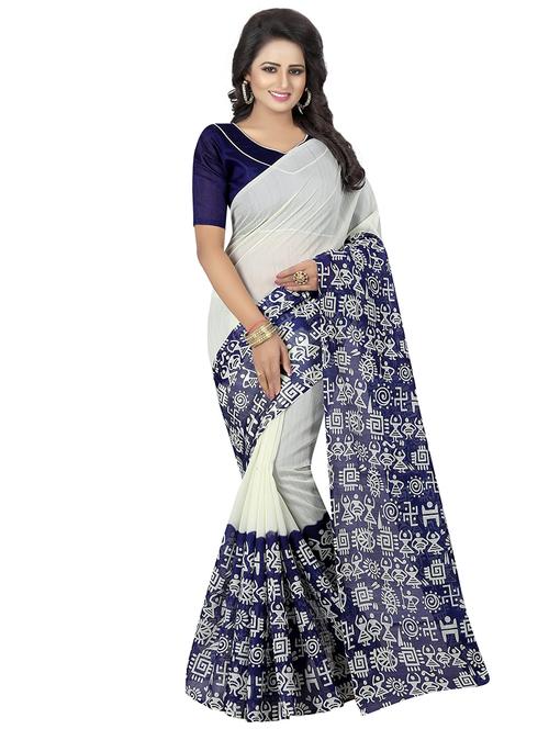 printed bordered bhagalpuri saree - 15460252 - Very Small Image - 1