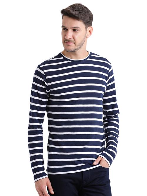 navy blue cotton t-shirt - 15460349 - Very Small Image - 1