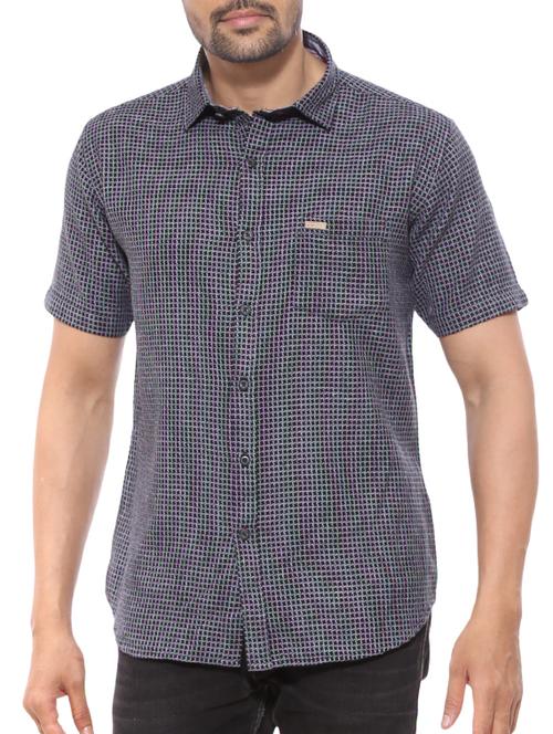 black cotton casual shirt - 15461749 - Very Small Image - 1