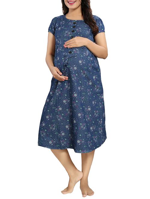drawstring waist maternity dress - 15461846 - Very Small Image - 1