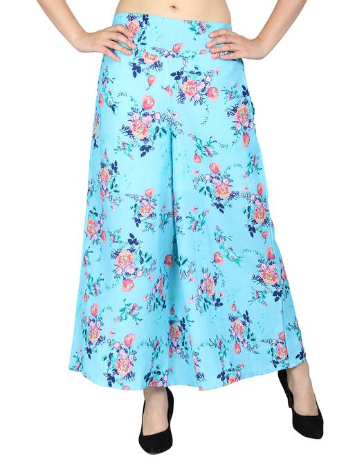 floral flared palazzo - 15462120 - Very Small Image - 1