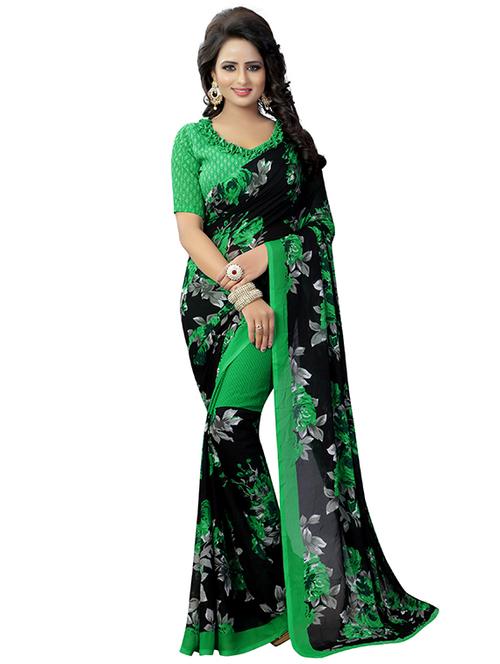 printed half and half saree - 15462594 - Very Small Image - 1