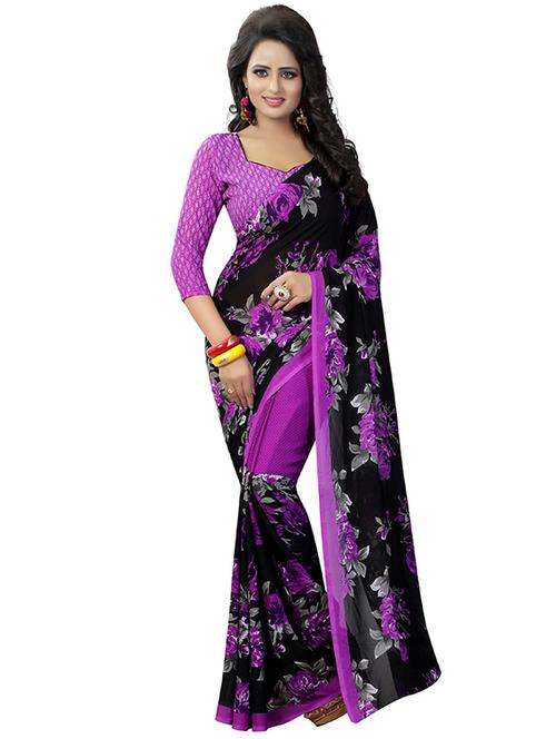 printed half and half saree - 15462595 - Very Small Image - 1