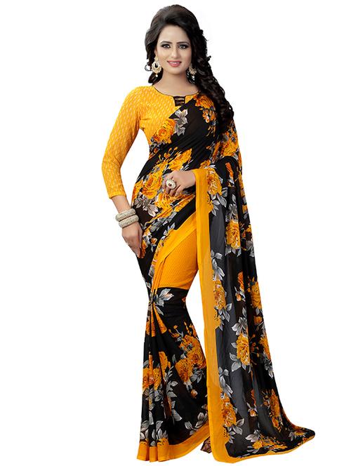 printed half and half saree - 15462596 - Very Small Image - 1