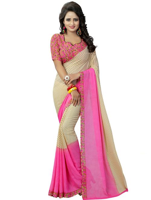 printed half and half saree - 15462608 - Very Small Image - 1