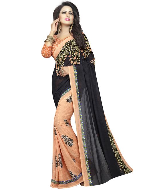 printed half and half saree - 15462613 - Very Small Image - 1