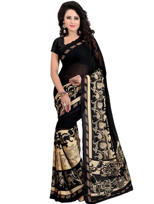 printed half and half saree - 15462628 - Very Small Image - 1