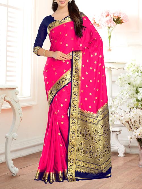 gold zari pallu kanjivaram saree - 15464048 - Very Small Image - 1