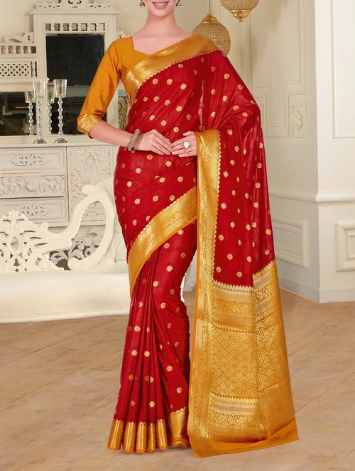 gold zari motif kanjivaram saree - 15464060 - Very Small Image - 1