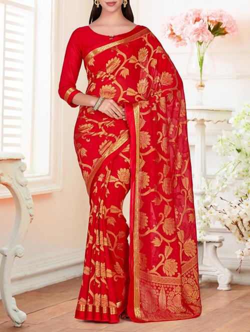 gold zari floral kanjivaram saree - 15464259 - Very Small Image - 1