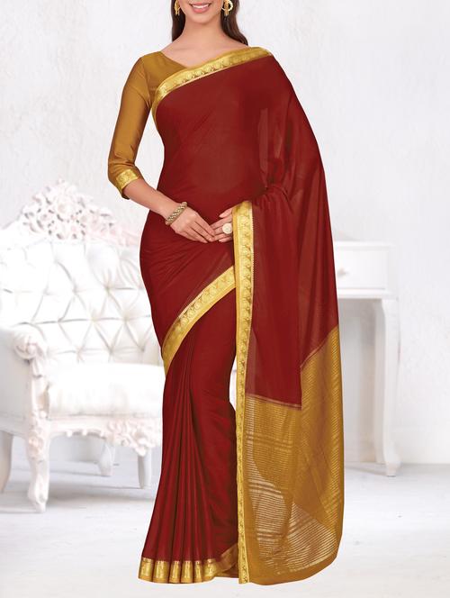 contrast paisley border woven saree - 15464288 - Very Small Image - 1