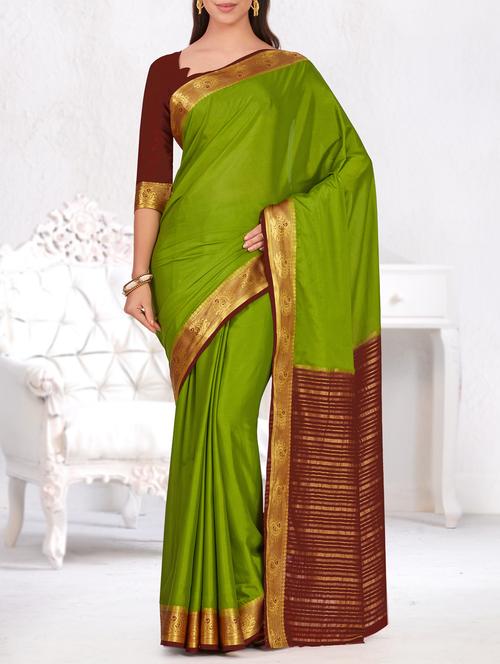 paisley zari border woven saree - 15464293 - Very Small Image - 1