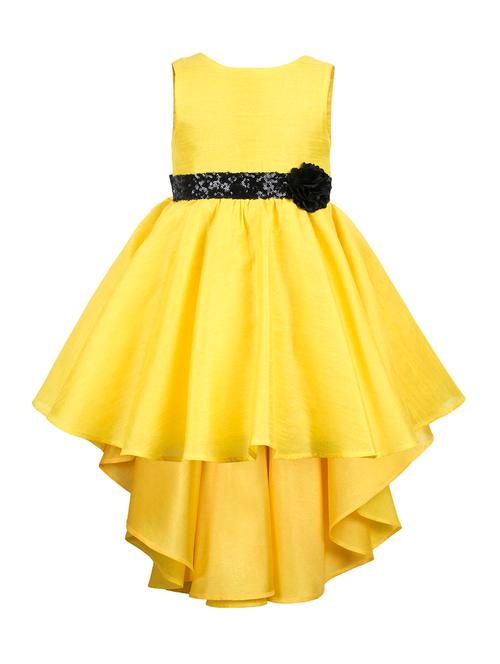 yellow polyester frock - 15464593 - Very Small Image - 1