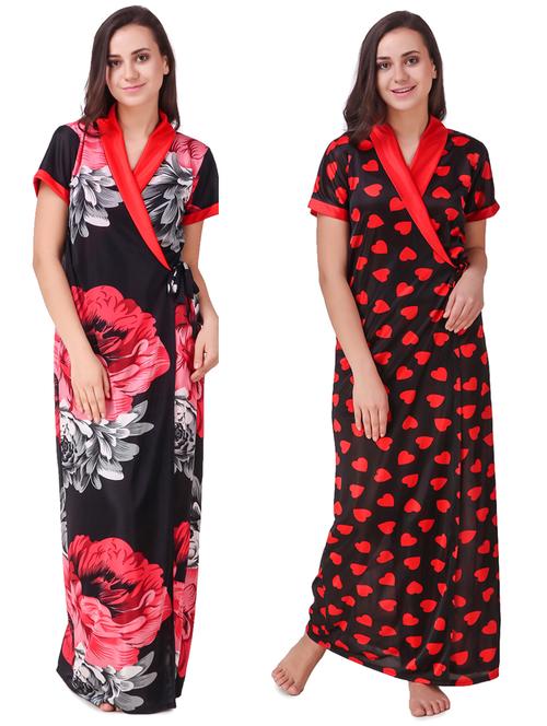 set of 2 printed sleepwear robe - 15464751 - Very Small Image - 1