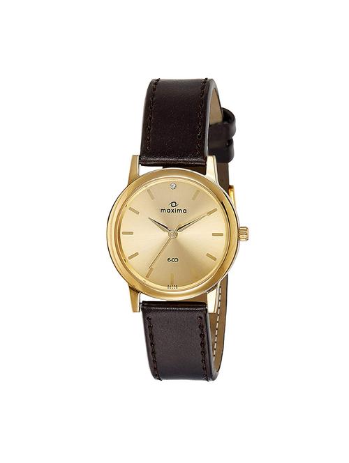 maxima leather strap analog watch 26770lmgy - 15465885 - Very Small Image - 1